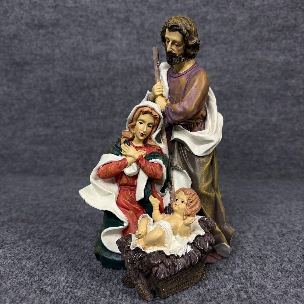 Vintage Studio 33 Holy Family Nativity‎ Scene Resin Christmas Decor 10 In Figure
